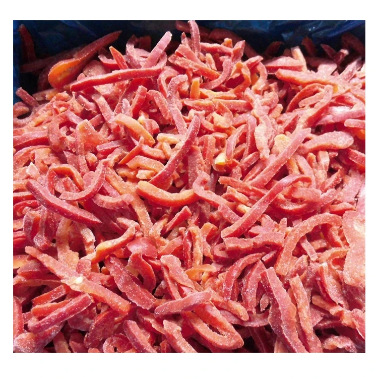 factory direct price Guangye Premium Vegetables Natural IQF Hight Quality Red strips Frozen bell pepper