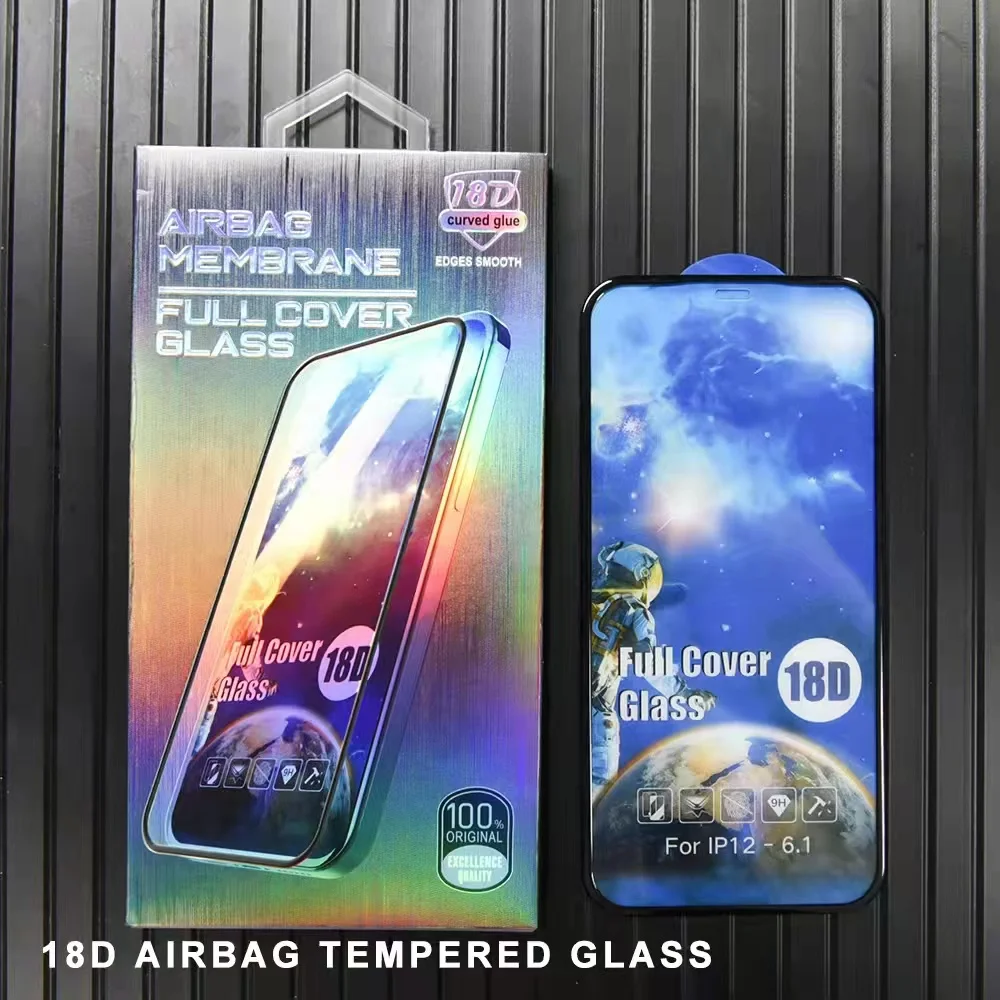 Luxury 18D Airbag Full Glue Glass Film 9H Tempered Glass Screen Protector For iPhone 13 Pro max 13/13 Pro 13 mini