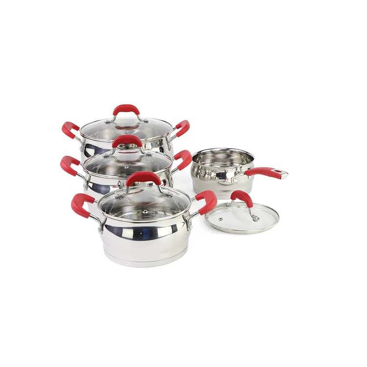 Axa-антипригарная керамическая Индукционная кастрюля, сковорода для супа, набор посуды со стеклянной крышкой