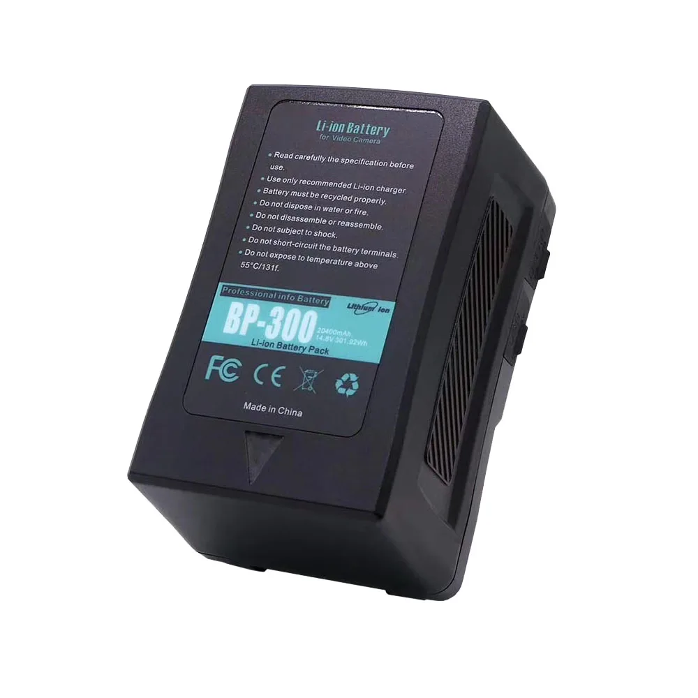 300Wh 14 8 V 20400 мА/ч BP-300 пластина аккумуляторной батареи с v-образным крепежом для трансляции зеркальная камера монитора видеокамеры
