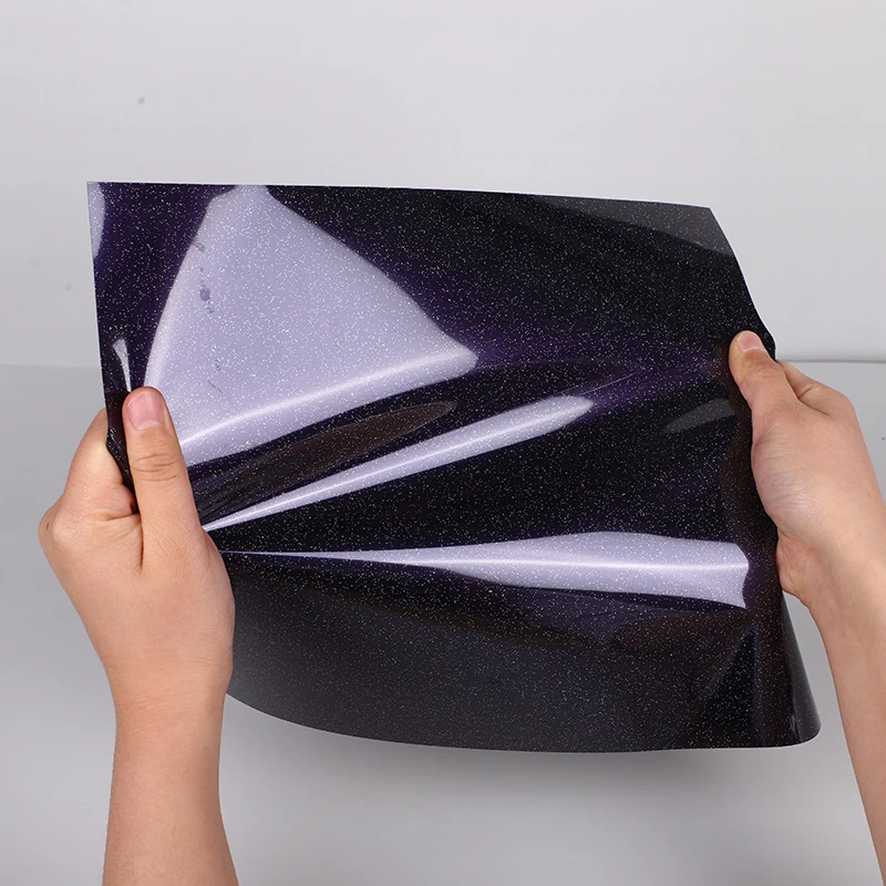 Hot Sale Fashion starlight sparkle glitter Heat transfer vinyl PU Flex New Product Iron on Film  For Clothing Fabric