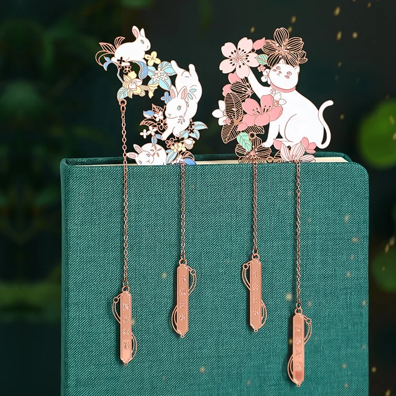 Изготовленный на заказ металлический латунный подарок в китайском стиле набор закладок для книг народного творчества высокого качества по низкой цене на Рождество и день рождения