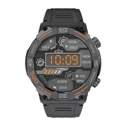 Round Navigation GPS Tracker Altimeter Barometer Sports MG02 Smart Watch with BT Calling Function