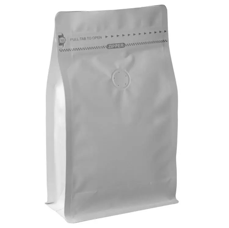 Aluminum Foil 500g 1kg 12oz Side Gusset Resealable Packaging Pouches Flat Bottom Coffee Bag with Valve