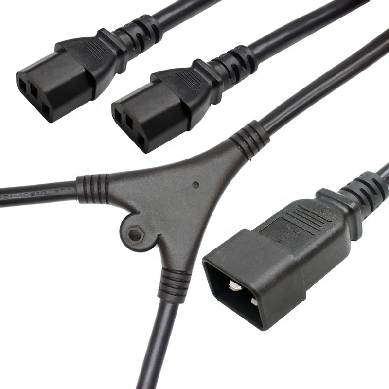 Штекер IEC 320 C20 на штекер 2x C13 разъем Y разделитель кабеля питания (62318544126)