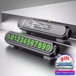 2020 New Luminous Car Temporary Parking Card Sticker Car Air Freshener Auto Phone Number Card Plate Car Aromatherapy Accessories