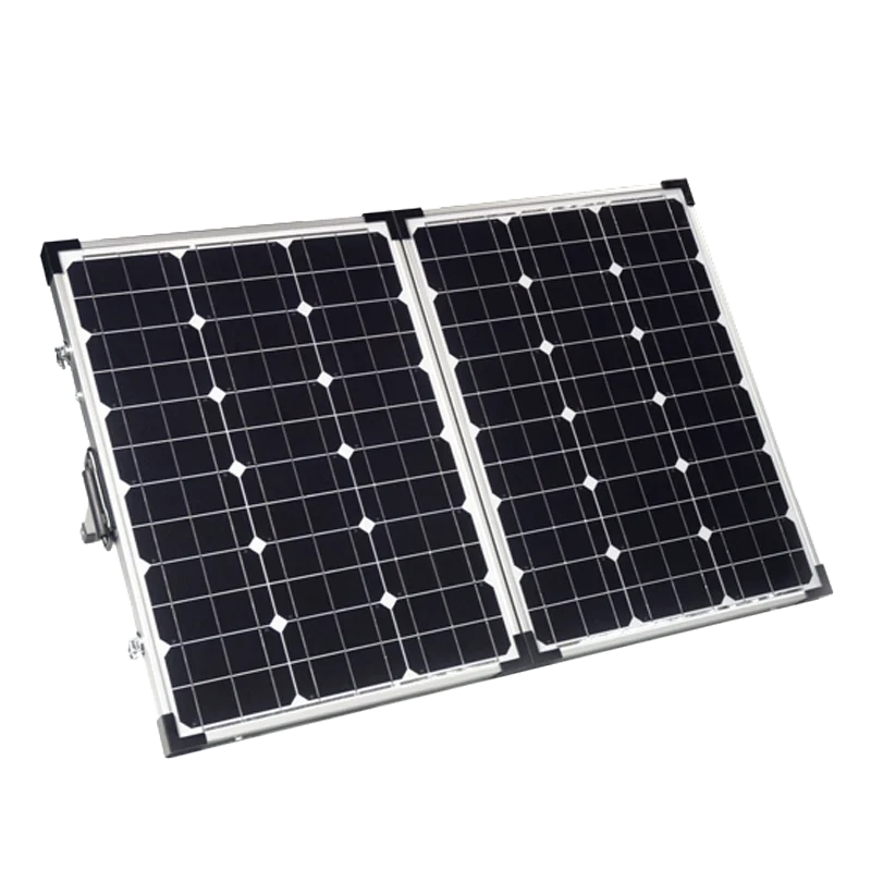 Suitcase Solar Module Portable Solar Panel Kit Battery 100W 12V Caravan Boat Yacht foldable glass solar panel for sale
