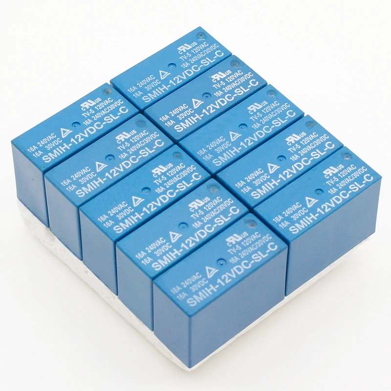 10PCS/lot Power Relays SMIH-05VDC-SL-C SMIH-12VDC-SL-C SMIH-24VDC-SL-C 5V 12V 24V 16A 8PIN A Set Of Conversions