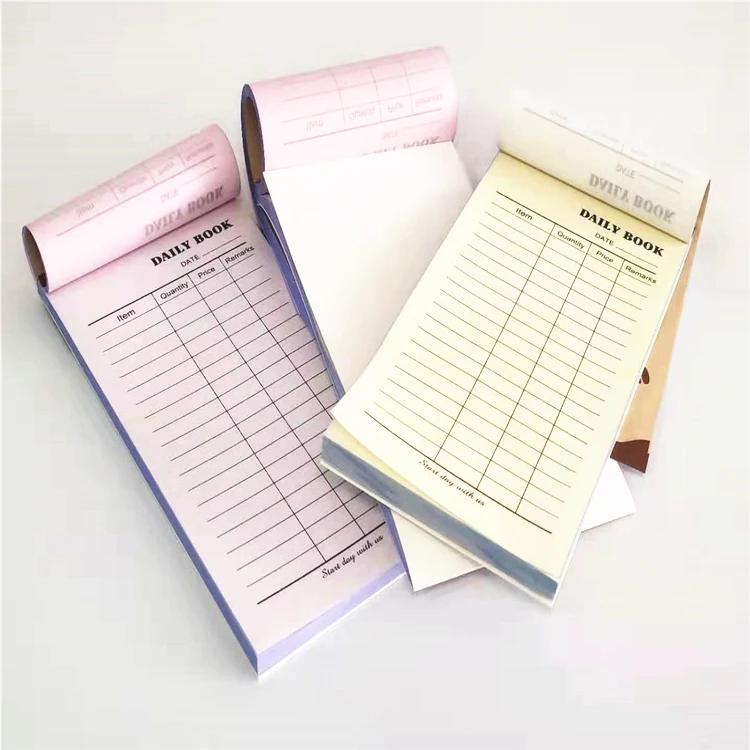 
Checklist book waiter pad for restaurant and hotel/Customized carbon free printing system, customized guest Checkbook 