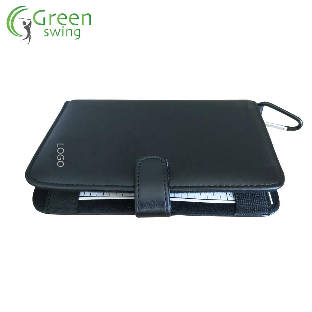 Custom Golf Score Card Holder Note Book Golf Gift Set With Pen And Golf Tees