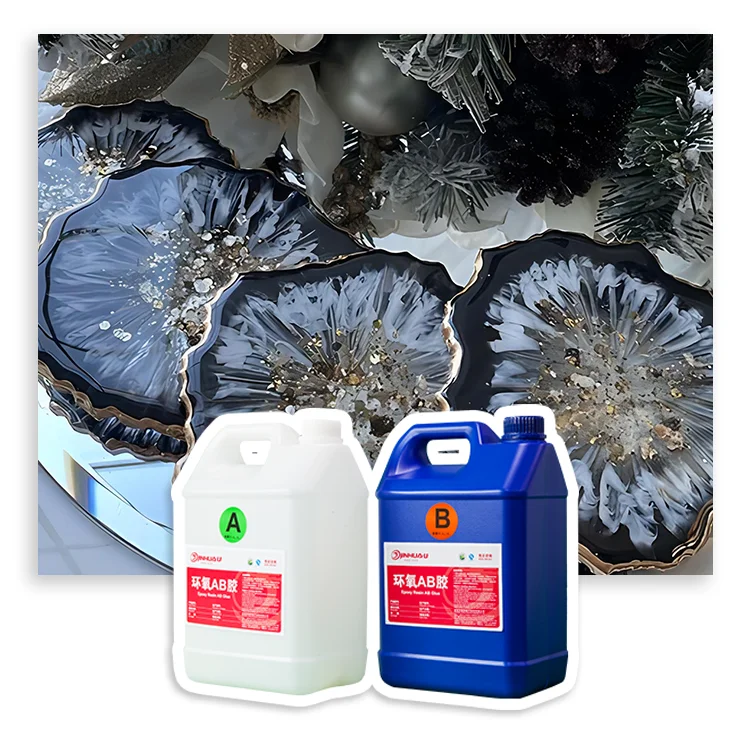 Hot Selling Product Non-Toxic Anti-Yellowing Clear Liquid Crystal Self-Leveling Epoxy Resin for DIY Resin Crafts