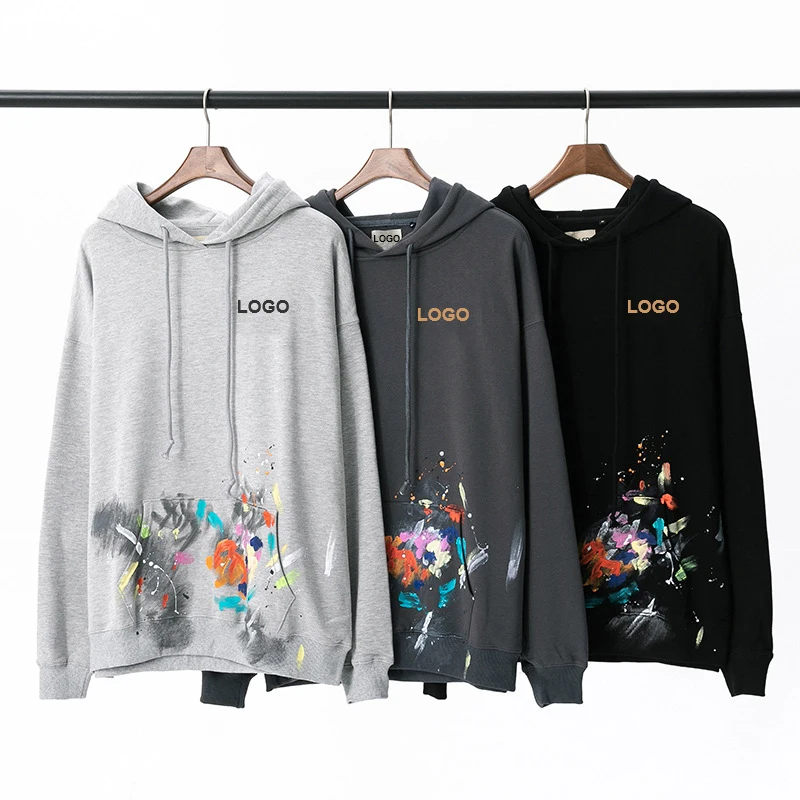 High Quality Street Wear Over Size Wholesale Hoodie Fashion Clothing Man draw Sweatshirts Hoodies Custom Pullover Cotton OEM