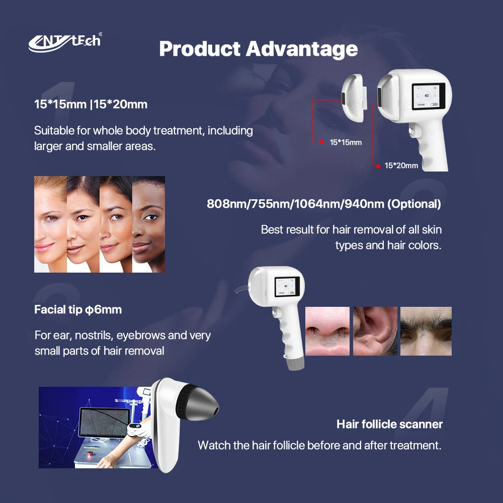 Hot selling 755nm 808nm 1064nm portable diode laser hair removal machine