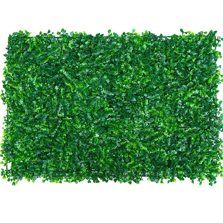 Anti-UV Plastic High Quality Hedge Boxwood Panels Green Plant Vertical Artificial Garden Wall grass