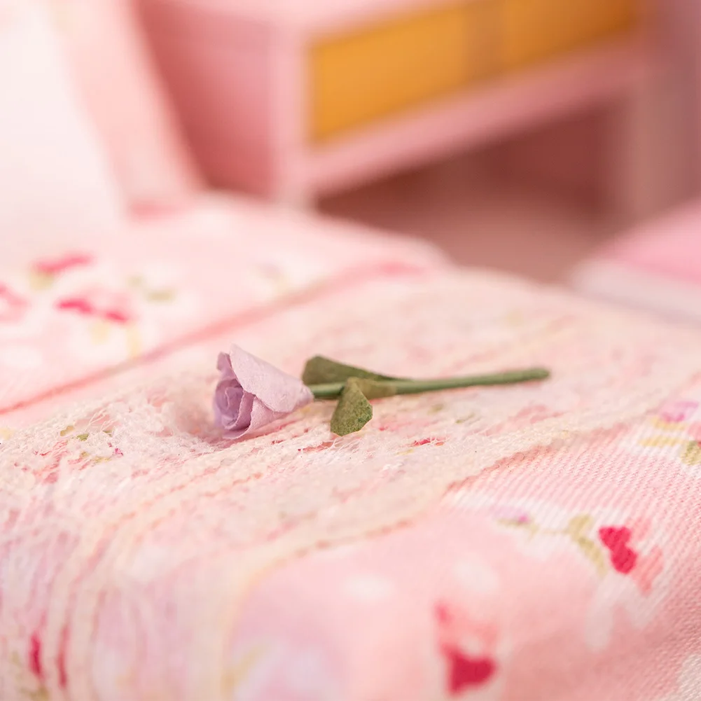 IIECREATE Puzzle DIY Toys Wooden Mini DIY Kit Simple Doll House Furniture 3D Miniature Style Accessories Doll House