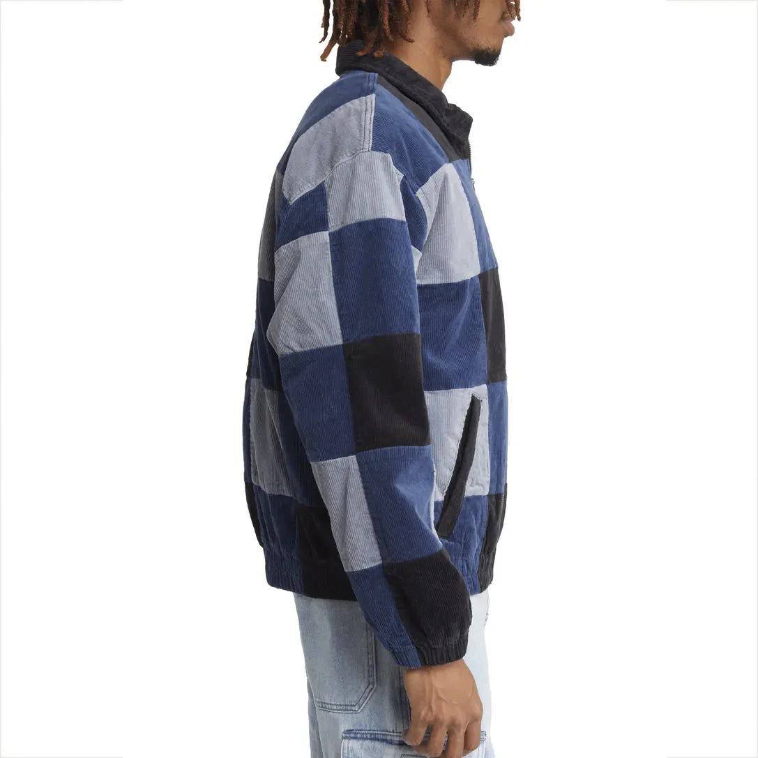 Decheng OEM Factory Plain High Quality Custom Cotton Plaid Zip Up Embroidered Mens Blank Plain Double Layer Jacket Long Sleeve