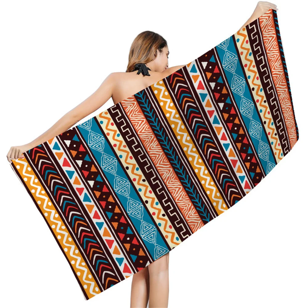 High Quality Sublimation Printing Hotel Quick-Dry USA Flag Microfiber Beach Towel With Logo