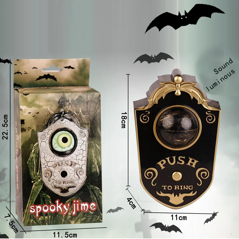 halloween party decoration one-eyed doorbell Activated Creepy Sound-Luminous  with Creepy Portrait Stage mirror