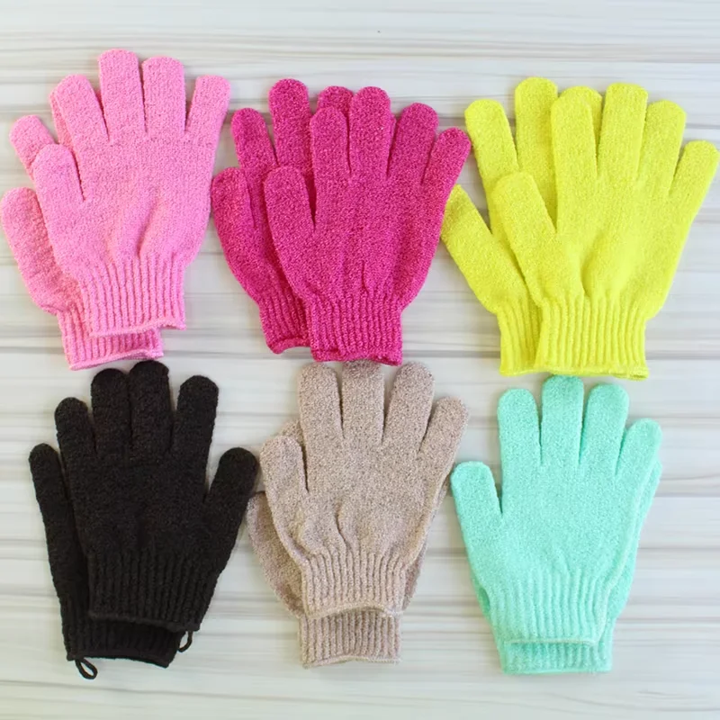 Sale by Bulk Baby Shower Glove Exfoliating Bath Gloves for Soft Skin and May Improve Blood Circulation Bath Gloves Multicolor