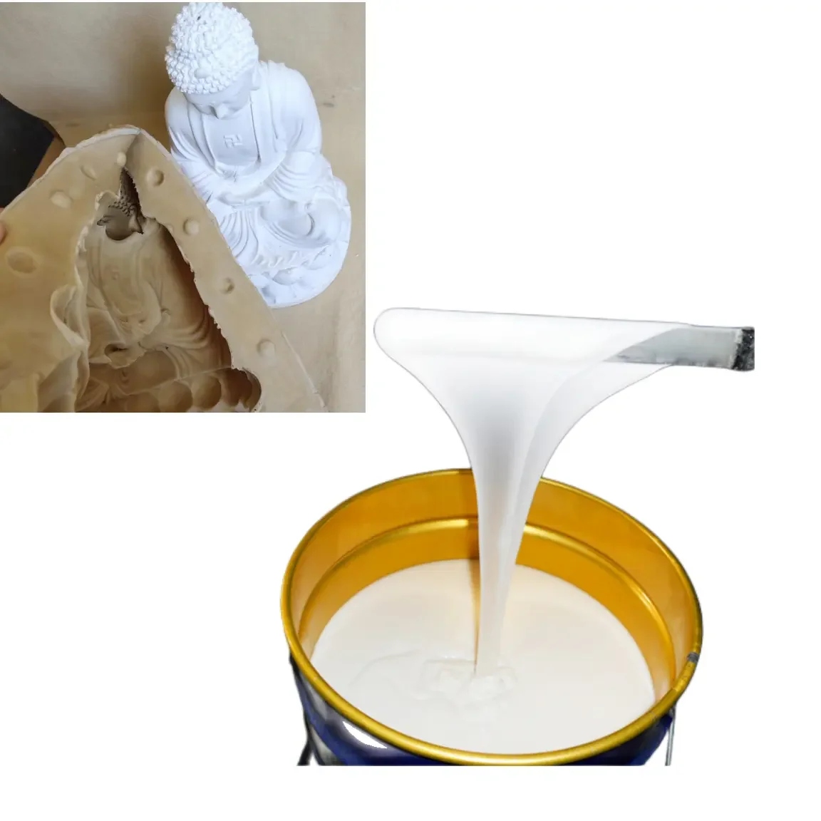 China Factory Wholesale Addition Cure Silicone Two Barrels Mixing Ratio 1:1 Now For Sale  Liquid Silicone Rubber