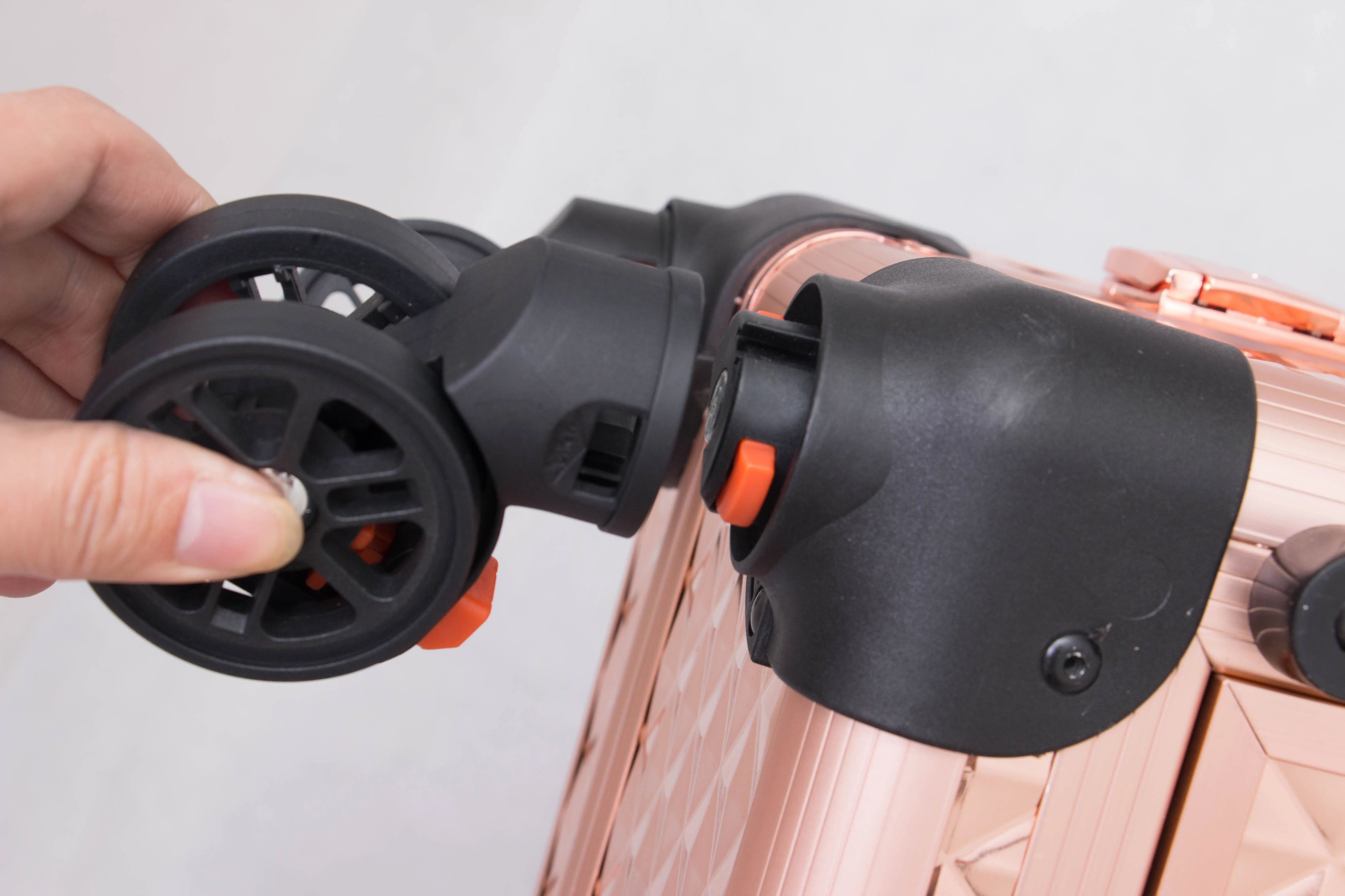 FAMA certificated factory Professional Aluminum makeup case trolley makeup train case with stands KC-269 rose gold