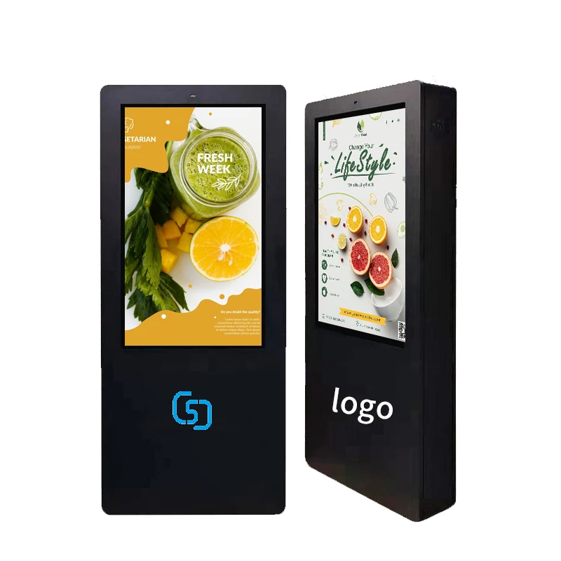 32 43 45 55 inch Custom Floor Stand Outdoor Capacitive Totem IP65 Waterproof LCD Advertising Digital Display Screen