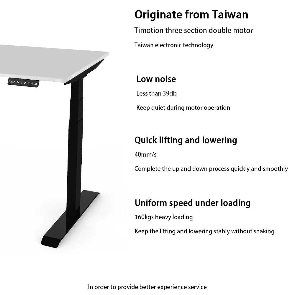 height adjustable A9 computer USB electric lift table dual motors sit stand desk