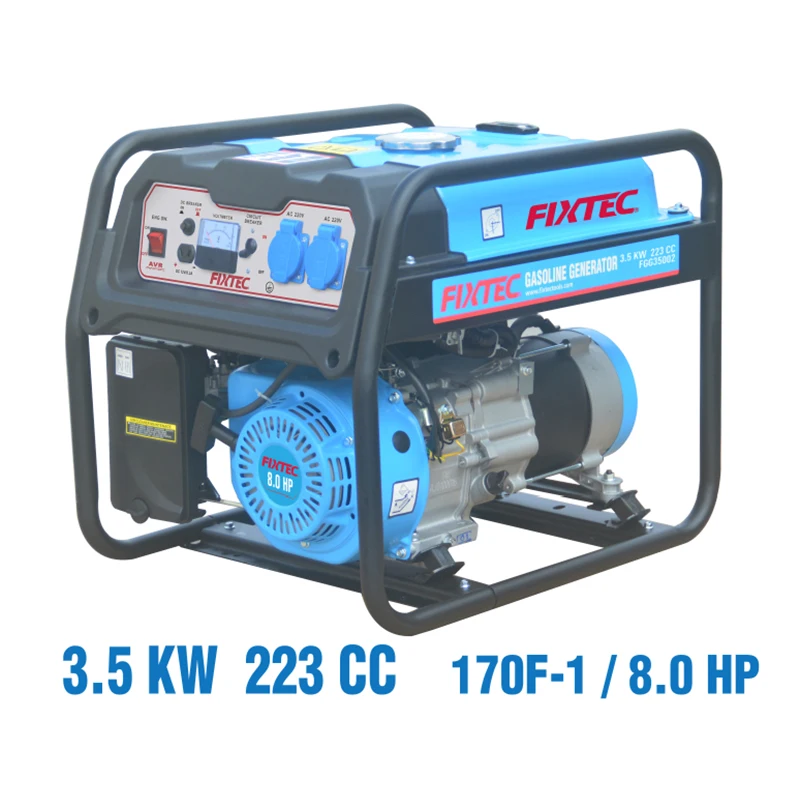 FIXTEC 3500 Вт бензиновый двигатель портативный генератор для домашнего использования