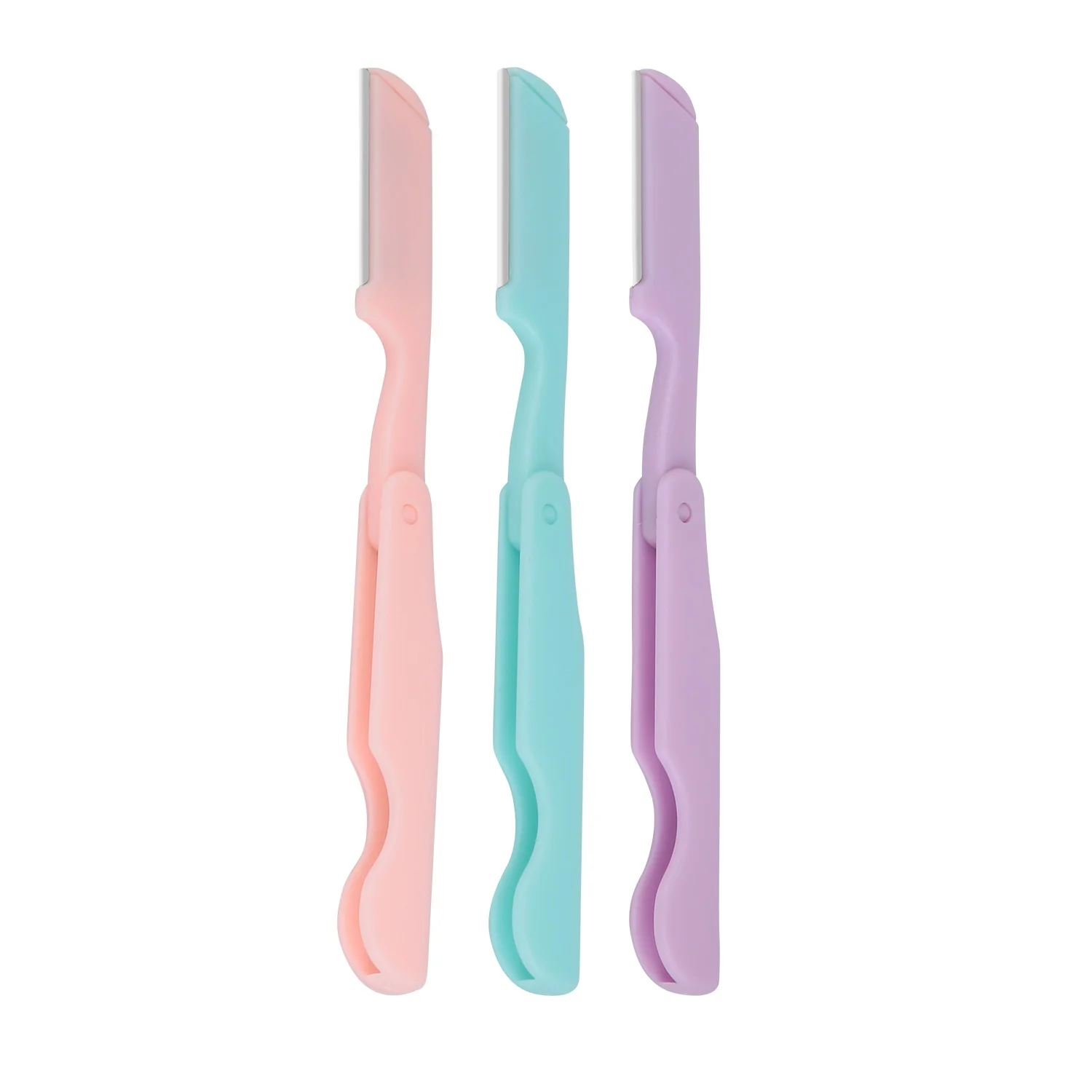 Facial Hair Removal Eyebrow Shaper Shaving Wheat Straw Fold Eyebrow Trimmer Eyebrow Razor Blade Makeup Tool