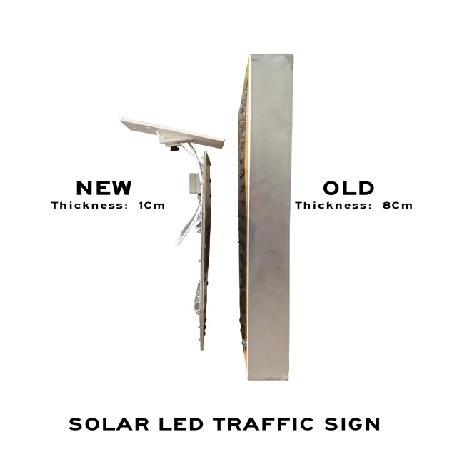 Ultra-thin Solar Power Traffic LED Sign for Traffic Safety Use Outdoor Use, Customized LED Color
