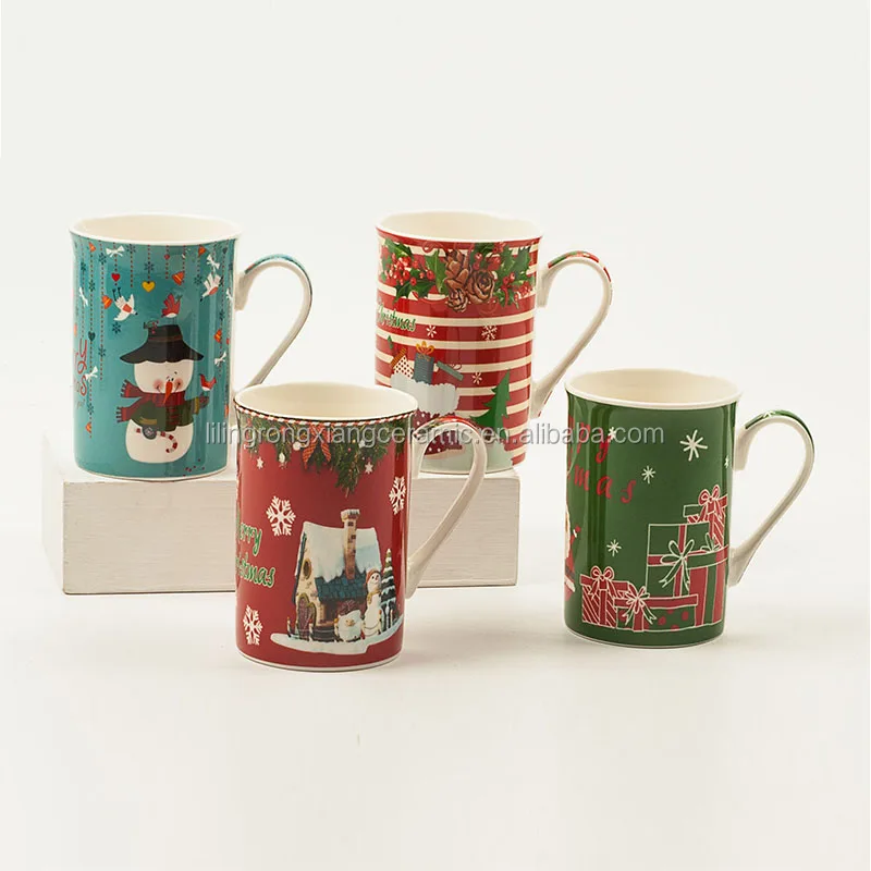 Creative christmas style 11oz ceramic mug porcelain Santa Claus design ceramic mug
