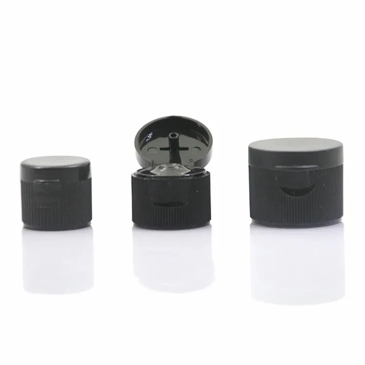 Wholesale 18/410 20/410 24/410 28/410 Black White Clear Plastic Flip Top Cap for PET Bottles Lids Bottle Caps Closures