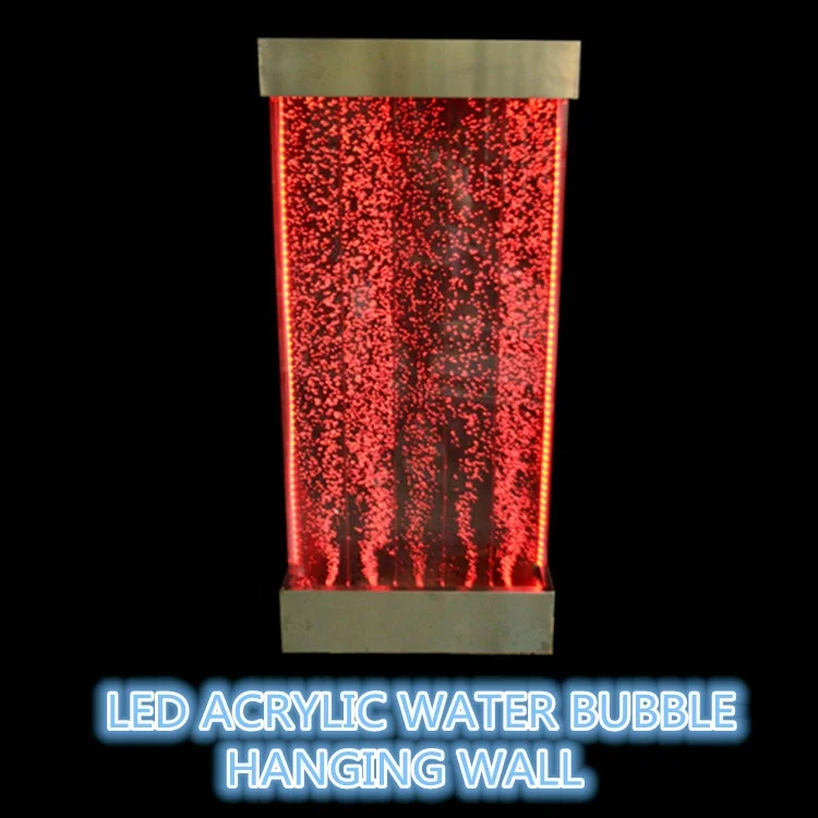 
modern home furniture glowing led water wall hanging bubble fountain on partition wall 