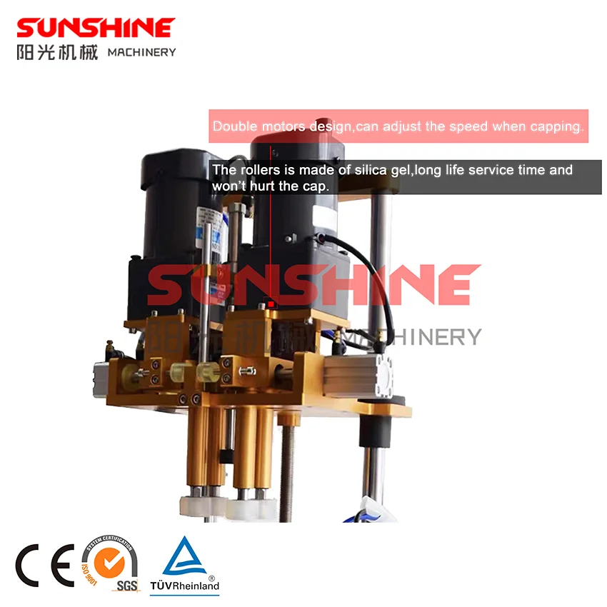 Tabletop desktop ectric twist off glass metal water bottle small plastic screw cap capper capping machine semi automatic