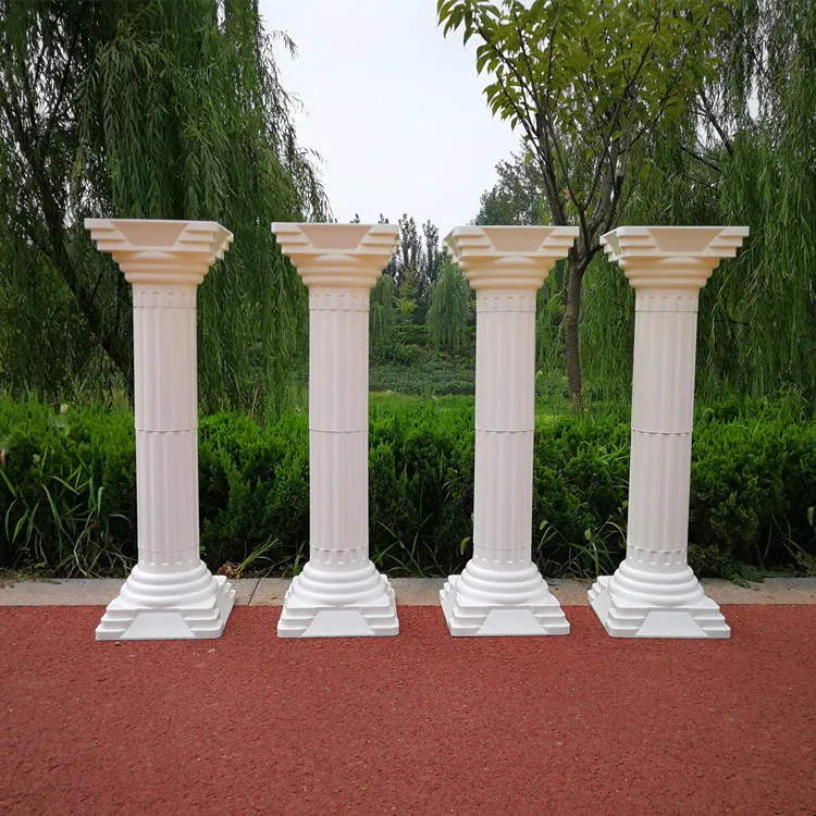 White Wedding Plastic decorative Assembled Roman Column For artificial flower party home stage decoration