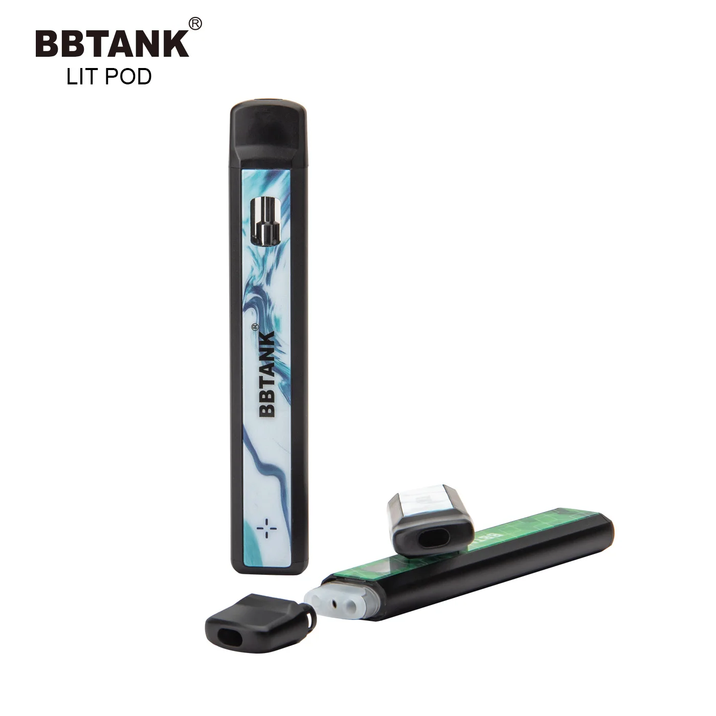 BBtank Lit Pod 510 vape pen battery POD system 1.0ml tank with 350mAh rechargeable battery for oil