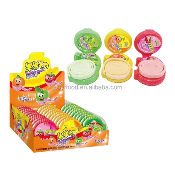 Factory direct custom private label halal Chewing Gum big size Bubble gum roll for kids