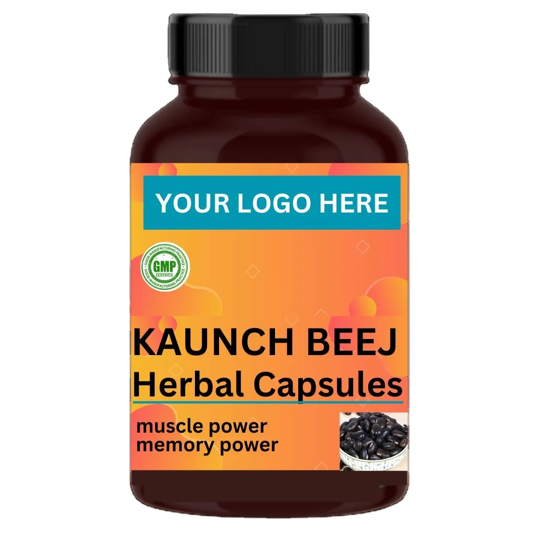 Kaunch Beej Herbal Capsules: Boost Libido & Stamina Mucuna pruriens capsules Customization available Private labeling