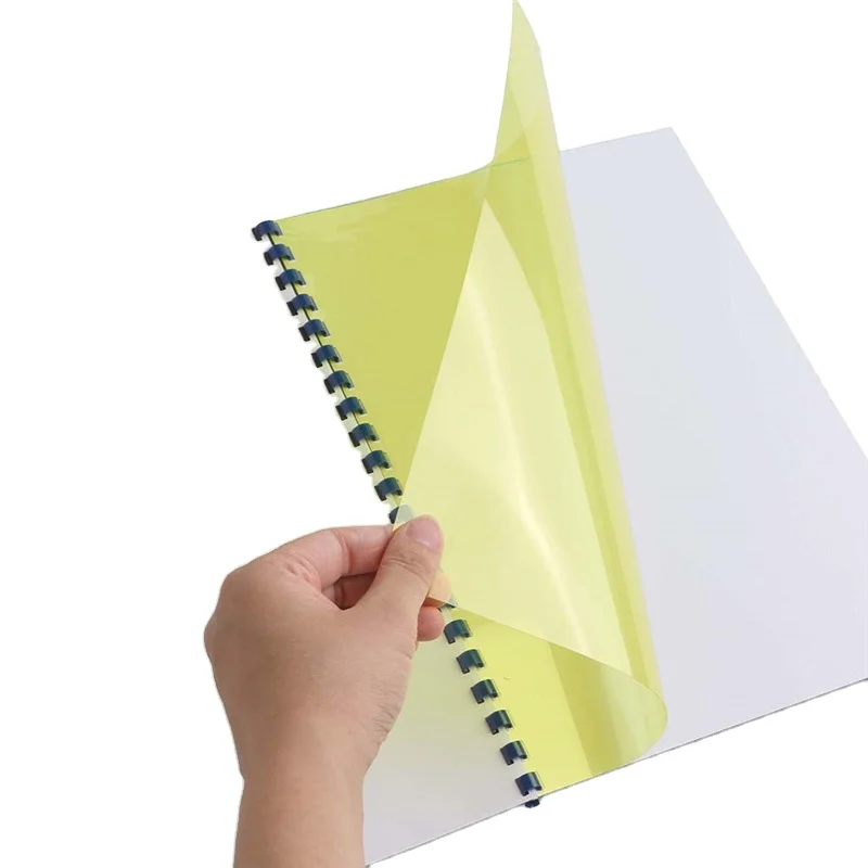 Hot Melt Blue Red Yellow Green Transparent Stationery Sheet Plastic A4 Thermal Book Binding Cover