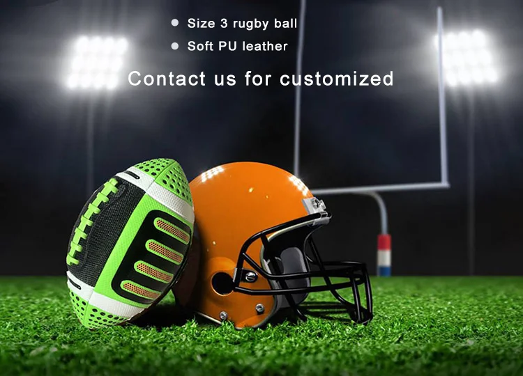 TPU PU Rugby Size 9 OEM League Training Balls Youth Adult Custom Printed Rugby Machine Stitched American Football Ball