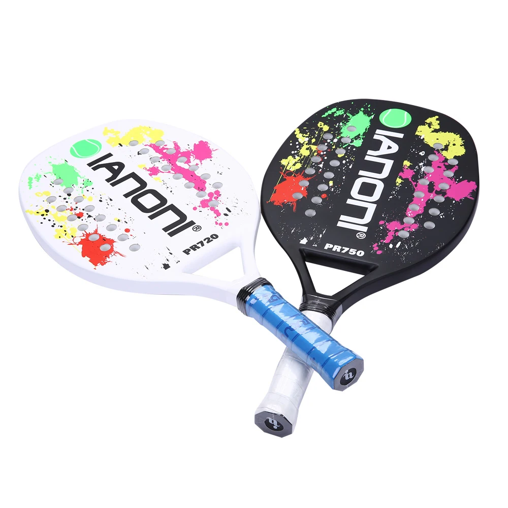 High Quality Custom Wooden Carbon Fiber beach tennis paddle raquet