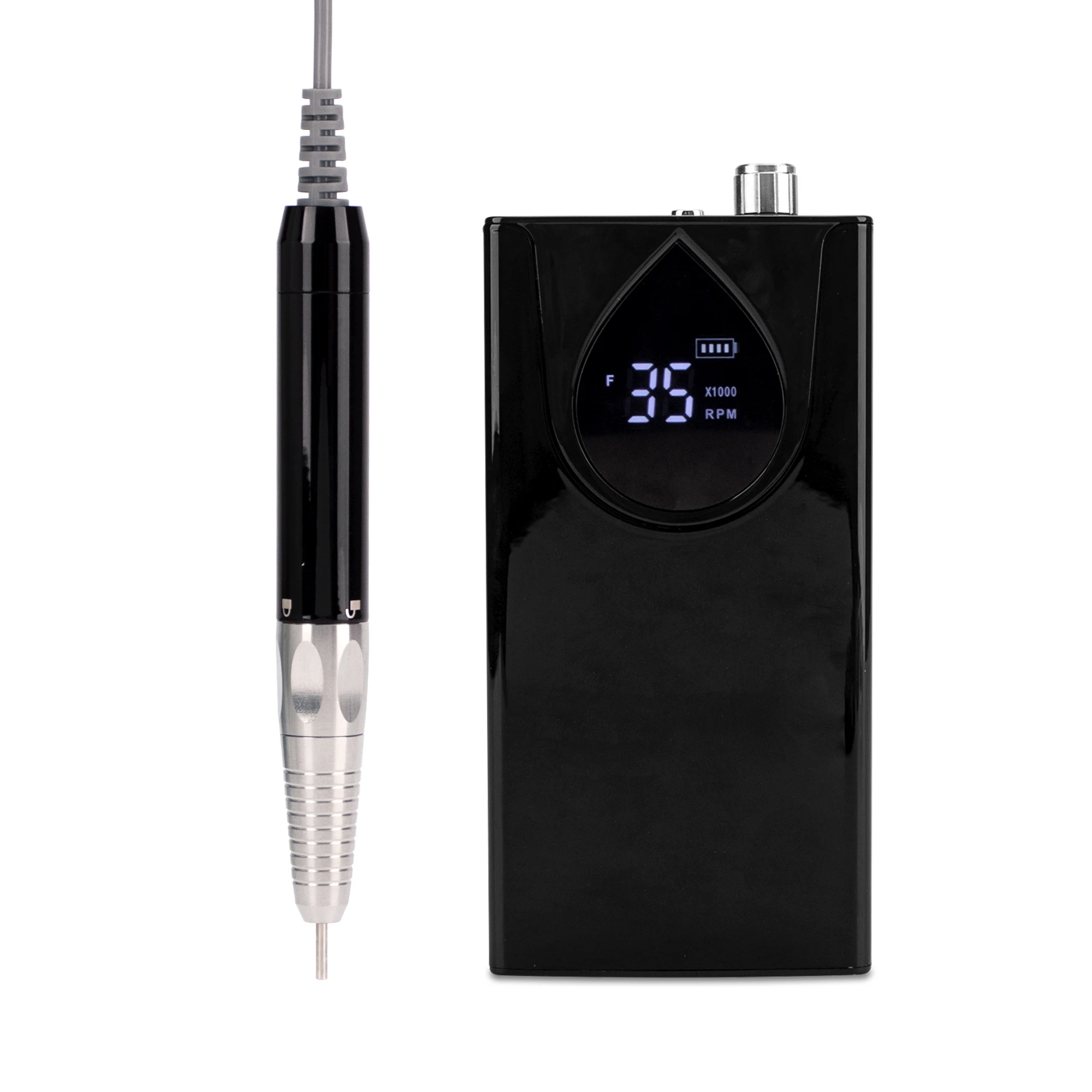 2023 Portable Nail Drill Machine New Arrivals High End Nail Product Brushless Handpiece Design 35000RPM Base Charging