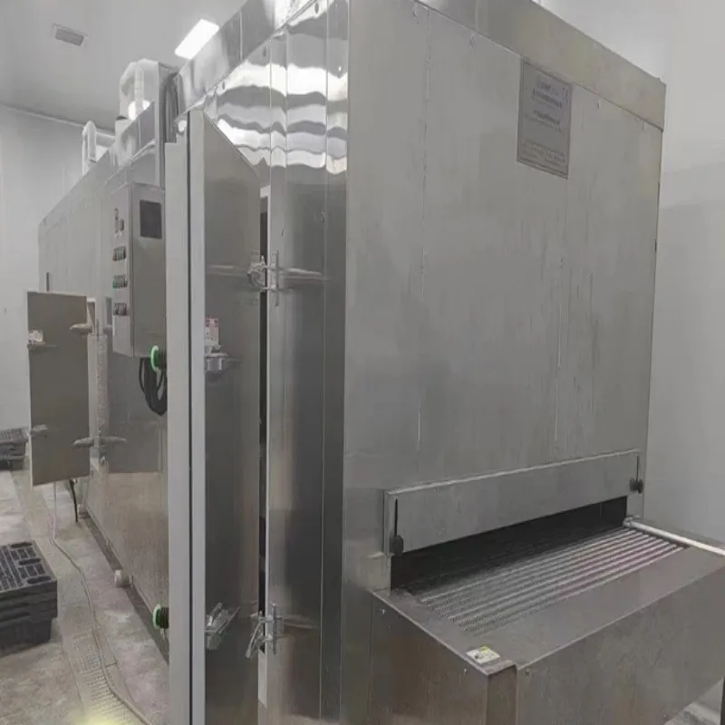 Tunnel type liquid nitrogen freezer for quick freezing of fruits, vegetables, seafood