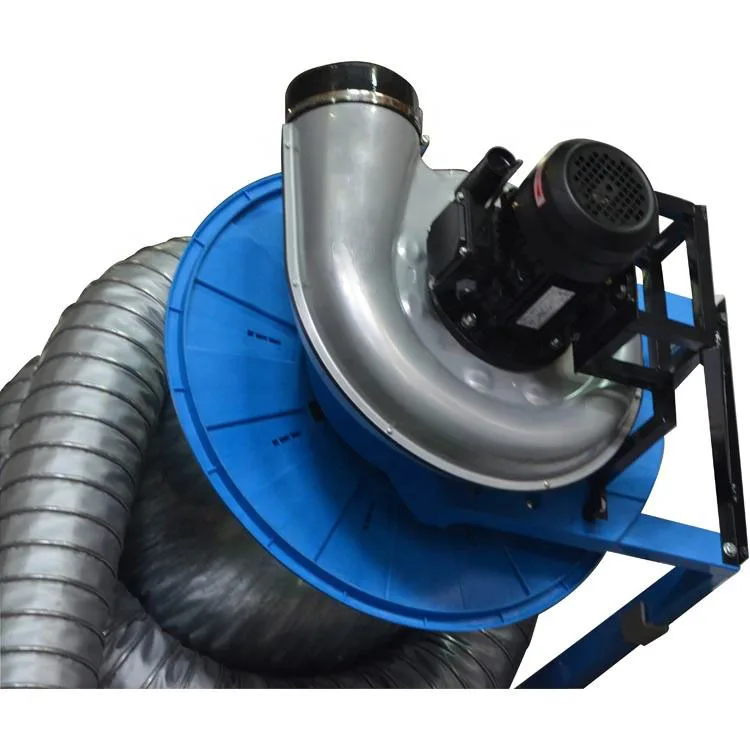 Heavy Duty Motorized Exhaust Hose Reel with Fan for military and agricultural vehicle fume extraction system
