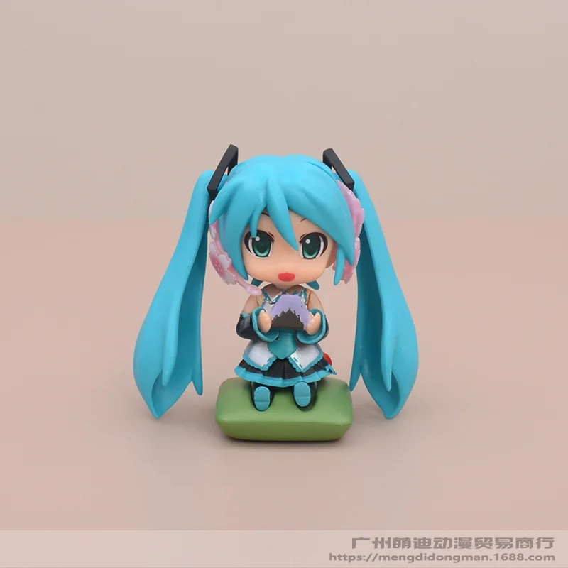 6 Hatsune Q Version Girl Series Hand Model Blind Box Twist Machine Cake Decoration Action Figures