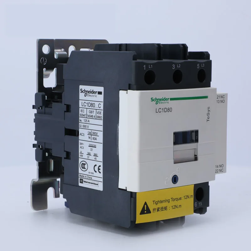 Оригинальный электрический контактор переменного тока Schn eider LC1D80F7C AC110V LC1D80M7 AC220V LC1D80Q7 AC380V LC1D80E7 AC48V хорошая