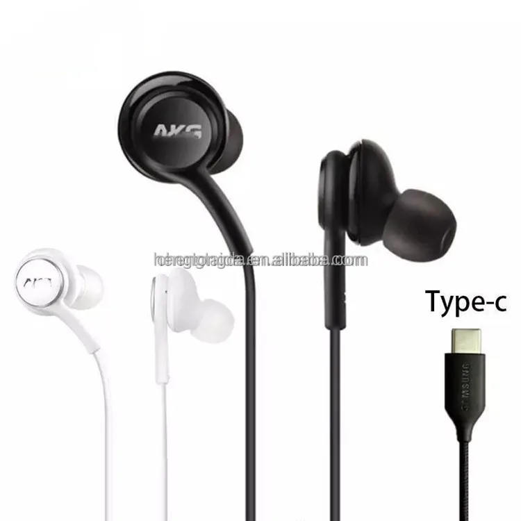 Wholesale Handsfree for Samsung Type C Earphone Headphones in ear  s20 s21 Headsets For AKG C Type Stereo Headset Hearing Aids