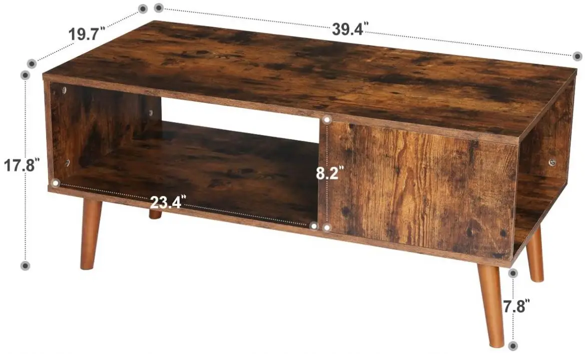New design wooden coffee table wire coffee table with metal frame living room furniture 2 tier