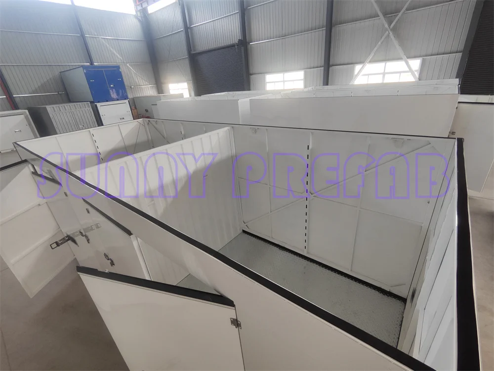 collapsible rolling up doors prefab assemble stackable  mobile container self storage portable storage foldable container