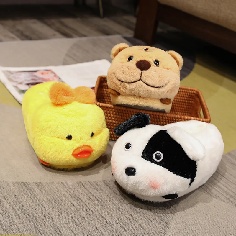 New Style Plush Slippers Home Indoor Cotton Slippers Cute Cartoon Animal Slippers